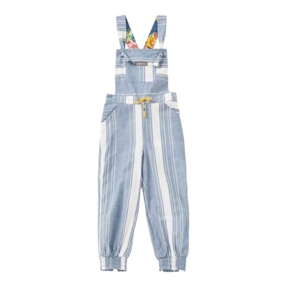Matilda Jane Boho Farm Core Cotton Patchwork Tie Shoulder Overalls | Girls 14 - Picture 3 of 12